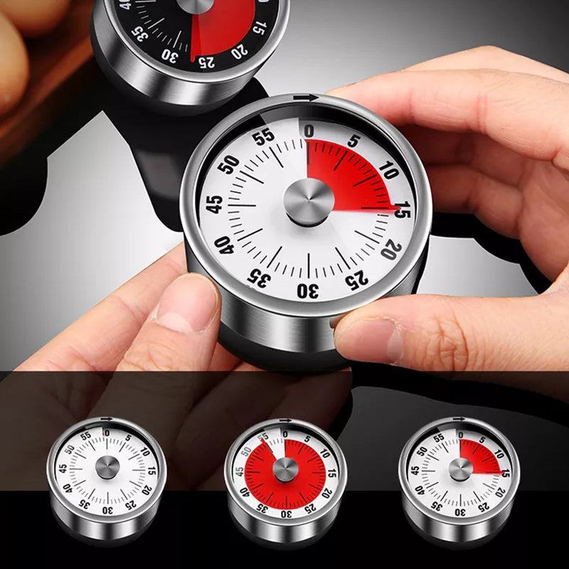Contemporary Silver Kitchen Wall Clock