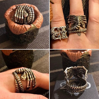 Creepy Alien Face Ring