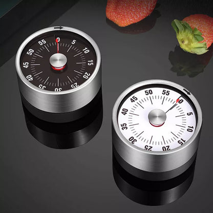 Contemporary Silver Kitchen Wall Clock