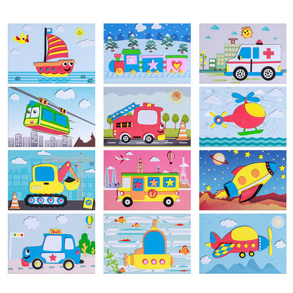 Colorful Easy 3D Animal Sticker Set