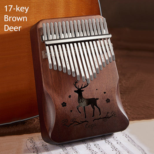 Compact Wooden Kalimba with 21 Keys for All Ages - Luxicro