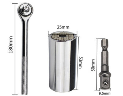 Versatile Adjustable Socket Wrench Set 7-19mm
