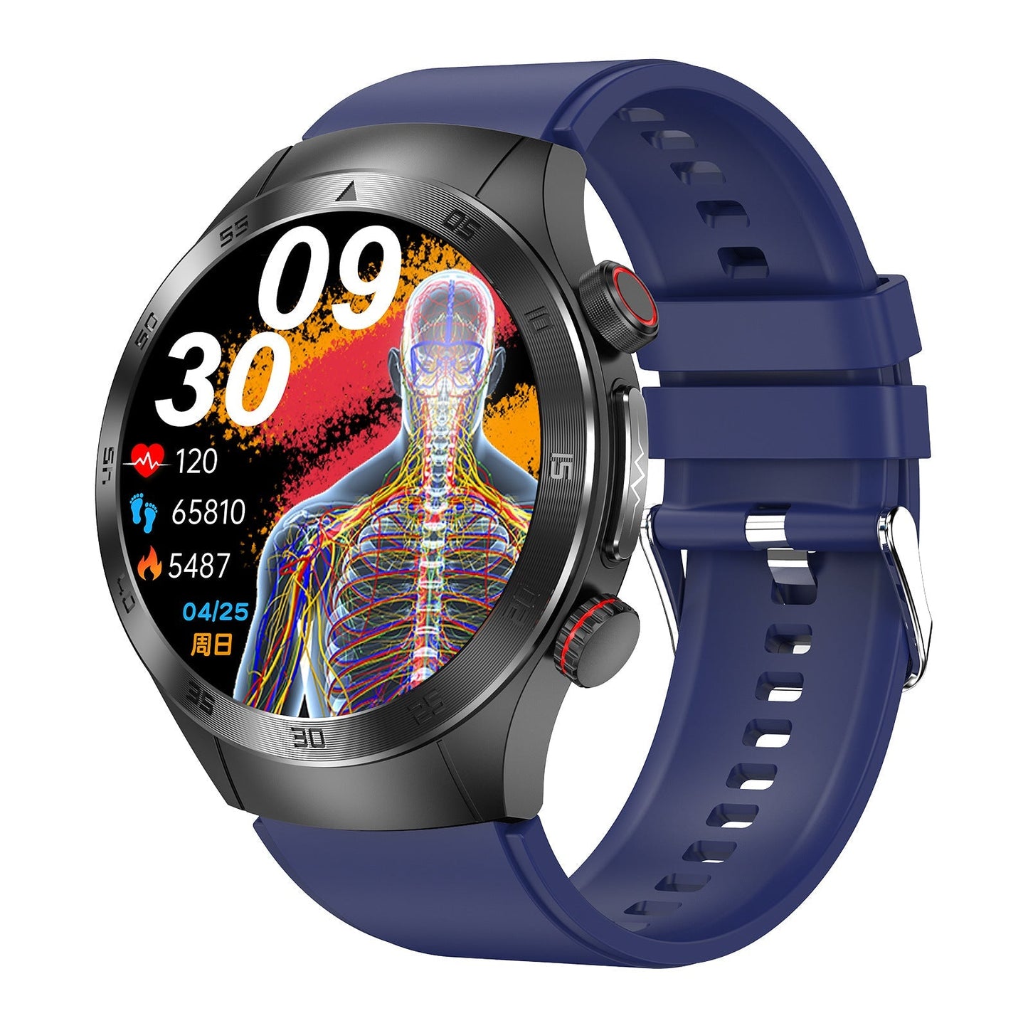 Advanced Smartwatch ECG Blood Pressure Oxygen Monitor