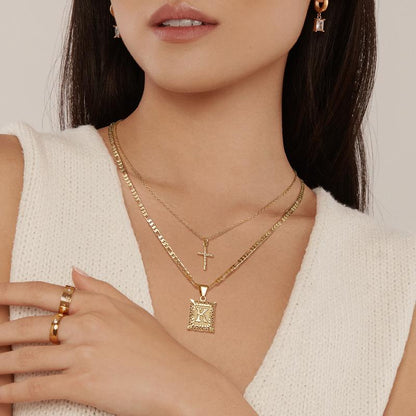 Personalized Initial Pendant with Chain Necklace