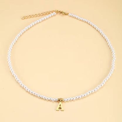 Elegant Personalized Pearl Name Necklace