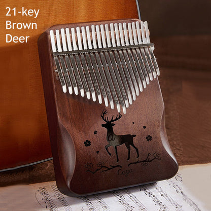 Compact Wooden Kalimba with 21 Keys for All Ages