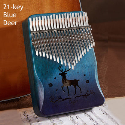Compact Wooden Kalimba with 21 Keys for All Ages