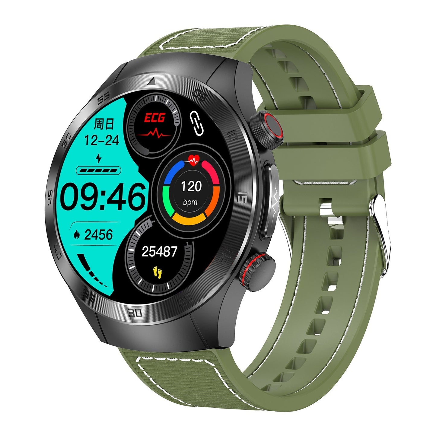 Advanced Smartwatch ECG Blood Pressure Oxygen Monitor