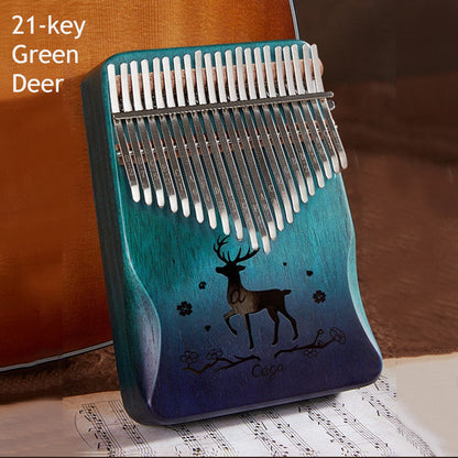 Compact Wooden Kalimba with 21 Keys for All Ages