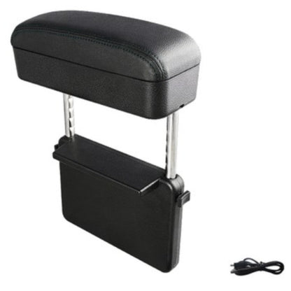 Car Organizer Console Storage Box with USB Charger - Luxicro