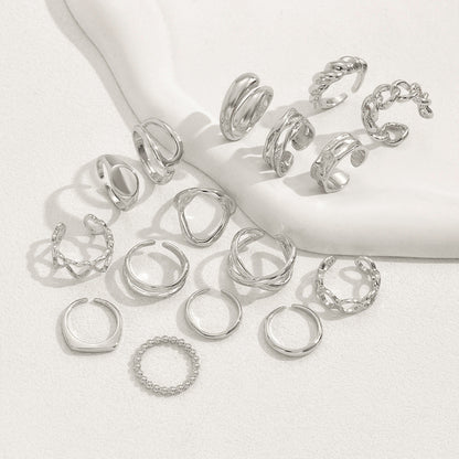 Fashionable 16 Piece Ring Set with Sizes