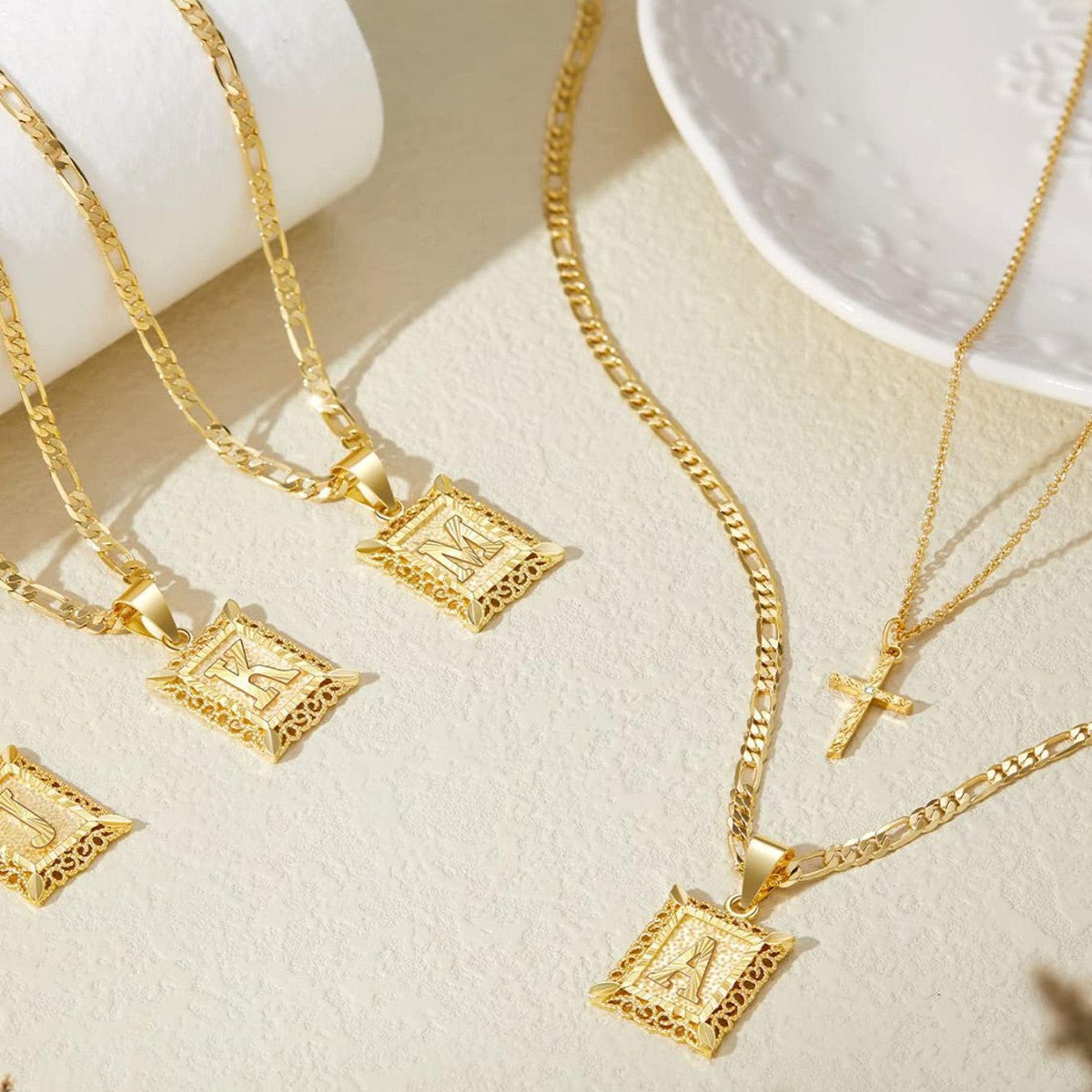 Personalized Initial Pendant with Chain Necklace