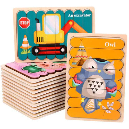 Colorful Wood Shape Sorting Puzzle Toy