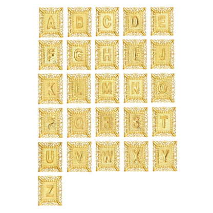 Custom Initial Gold Cross Necklace Set
