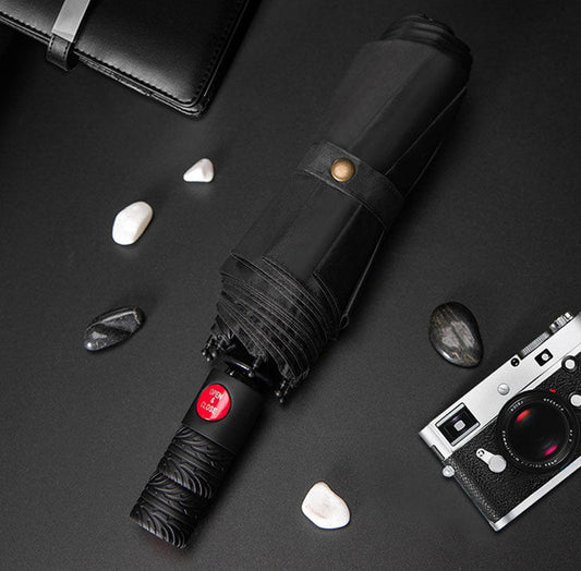 Compact Windproof Travel Umbrella with Sun Protection - Luxicro