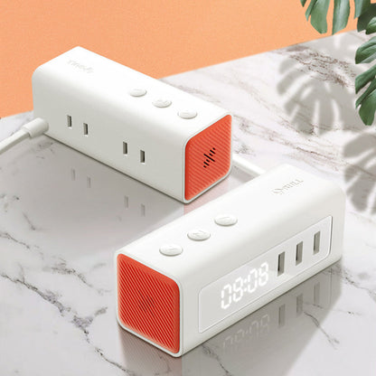 Compact 3-in-1 USB Charging Station with Clock - Luxicro