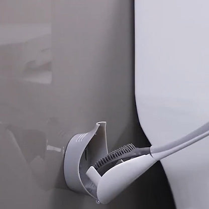 Simple Toilet Brush with Wall Mounted Holder