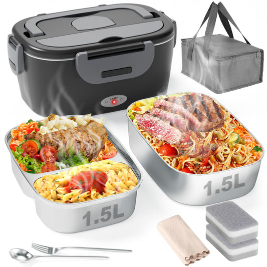 Compact Thermal Lunch Box with 2 Insulated Food Containers - Luxicro