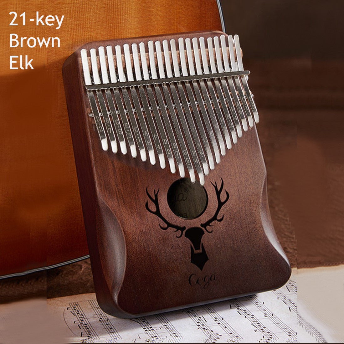 Compact Wooden Kalimba with 21 Keys for All Ages