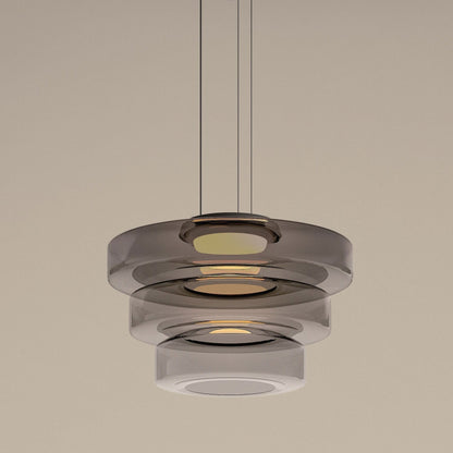 Elegant Hanging Glass Lamp in Contemporary Style