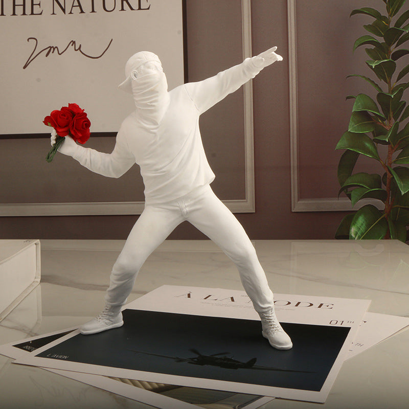 Edgy Urban Flower Art Statue