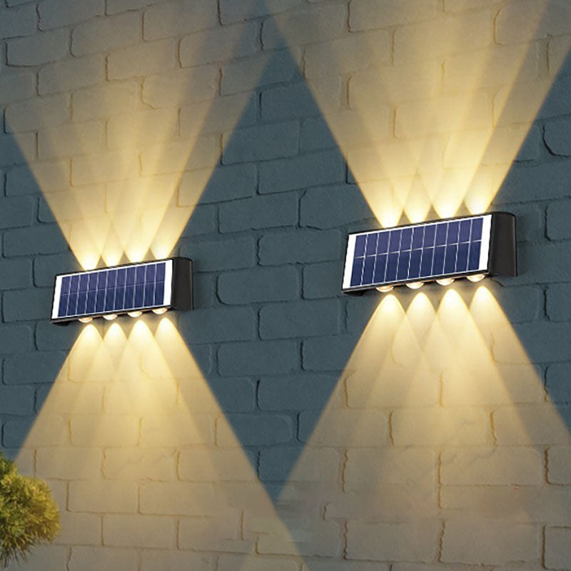 Outdoor Solar LED Wall Light Waterproof Rectangular Lamp