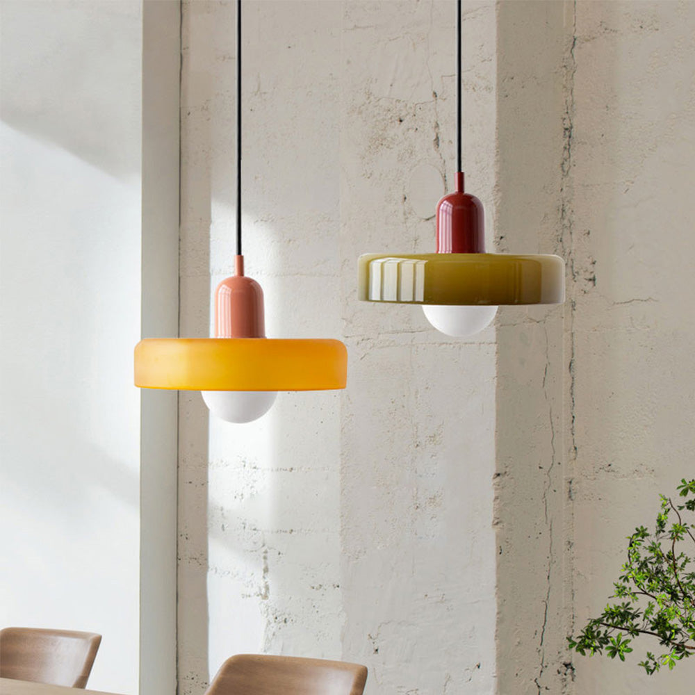 Stylish Hanging Glass Light for Kitchen Tables