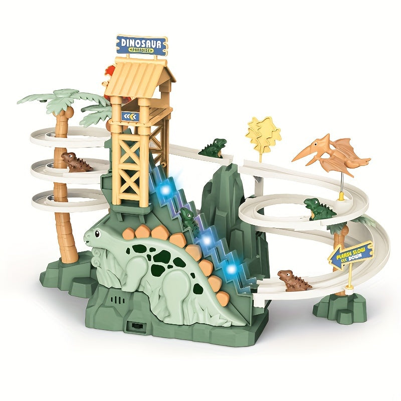 Fun Dinosaur Double Loop Racing Track for Kids - Luxicro