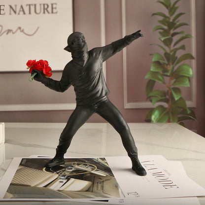 Edgy Urban Flower Art Statue - Luxicro