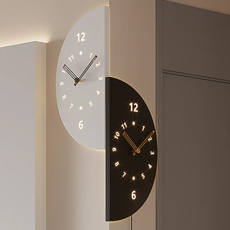 Contemporary Round Double Faced Wall Clock - Luxicro