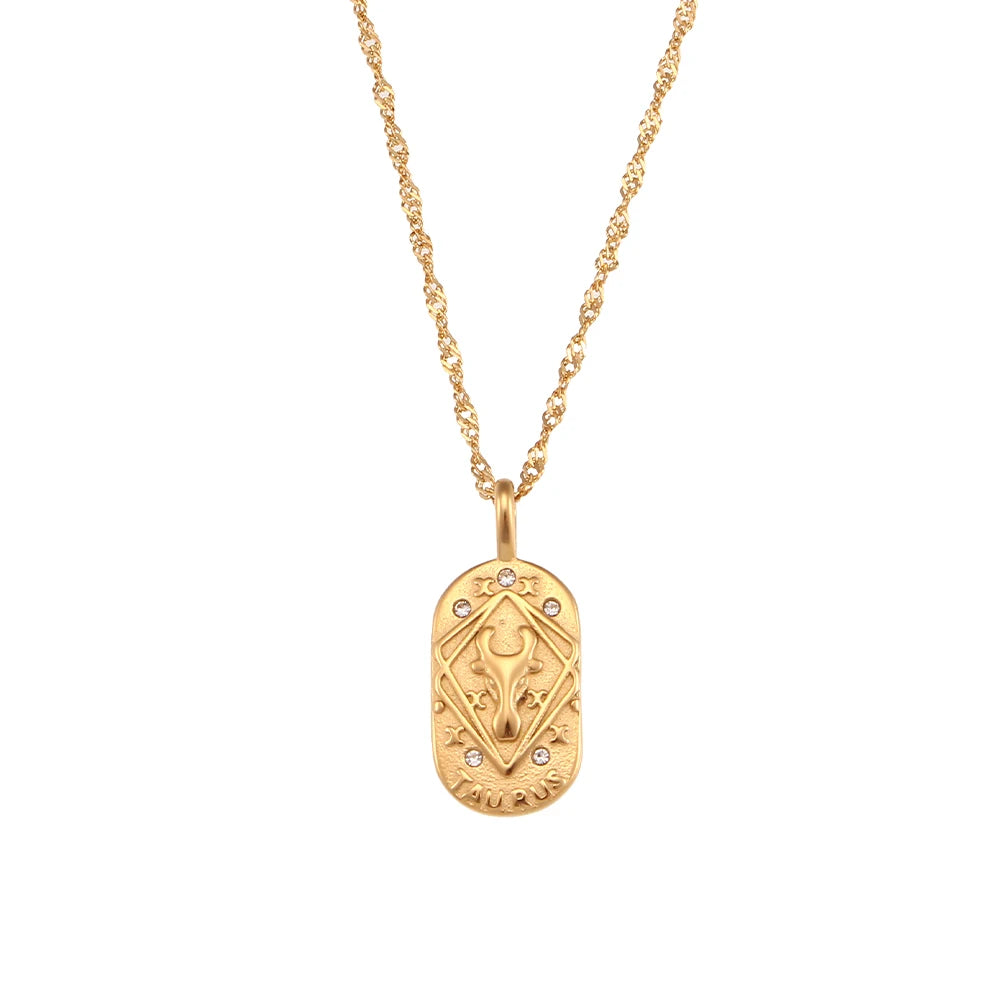 Dainty Zodiac Tarot Chain Necklace