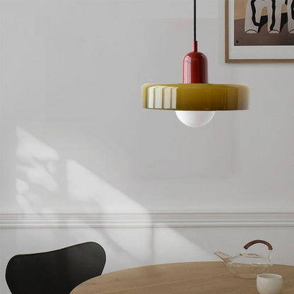 Vibrant Colored Glass Hang Ceiling Light Fixture