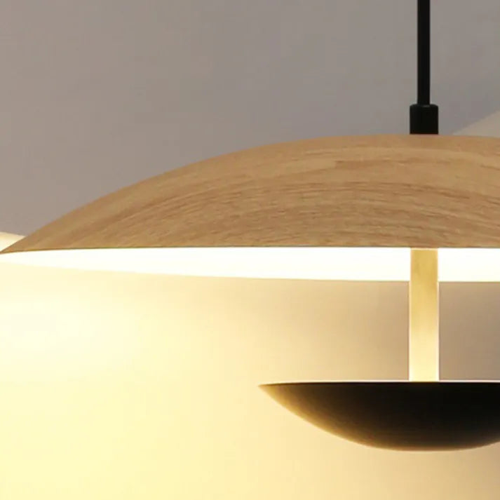 Modern Hanging Light Double Layer Metal Shade