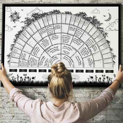 Customizable Ancestor Family Tree Wall Decor