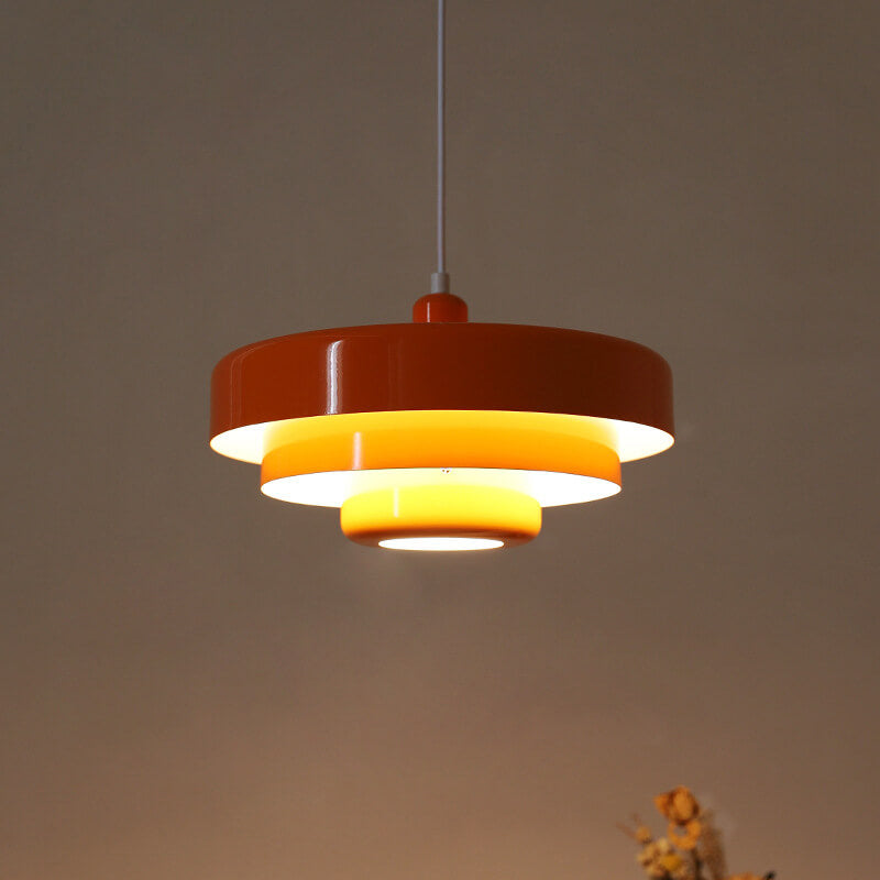 Sleek Metal Layered Pendant Lighting