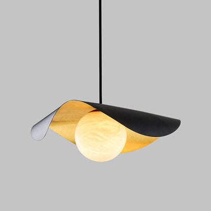 Elegant Marble Drop Ceiling Light With Chrome Finish