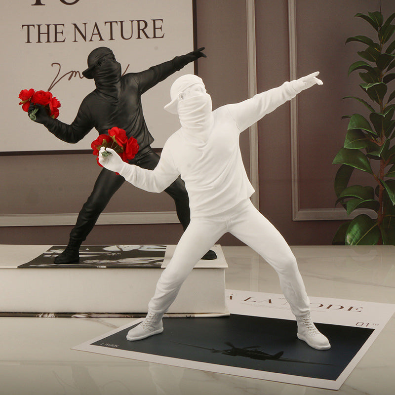 Edgy Urban Flower Art Statue