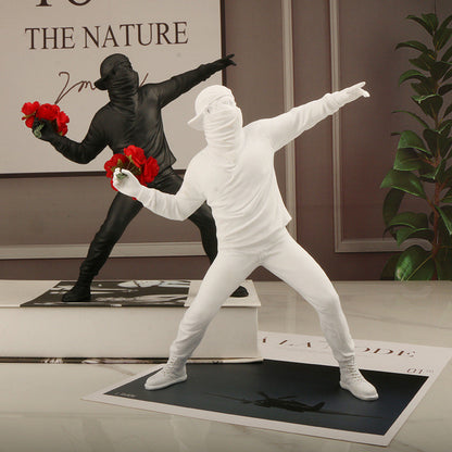 Edgy Urban Flower Art Statue