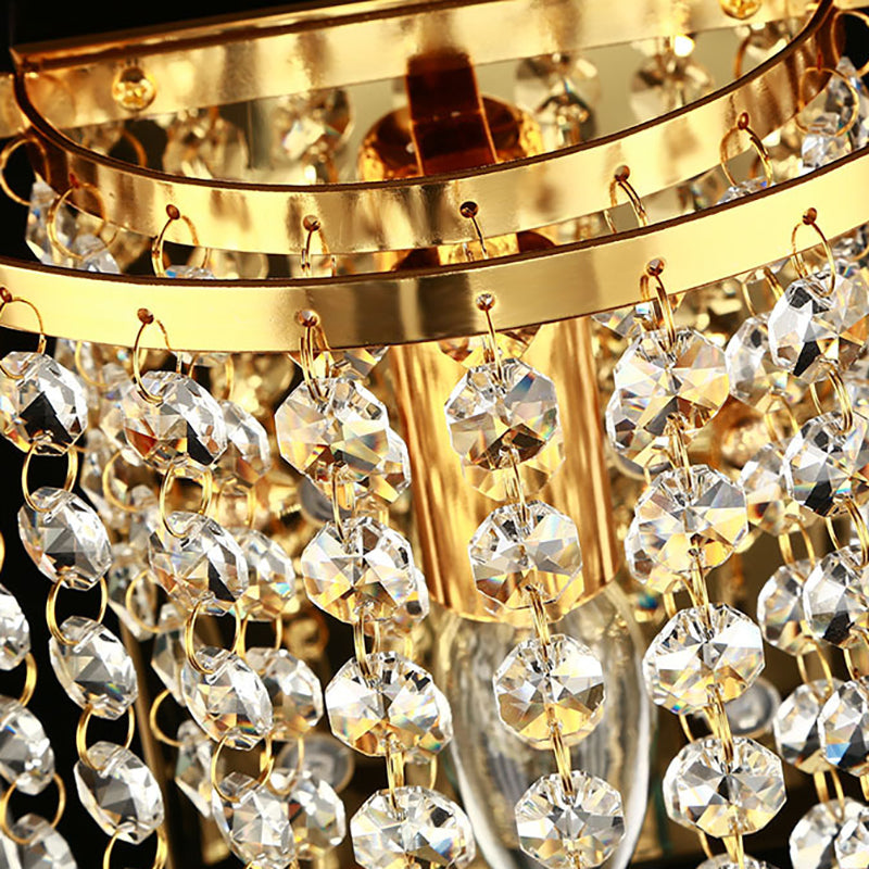 Elegant Crystal Stainless Steel Wall Sconce Lamp