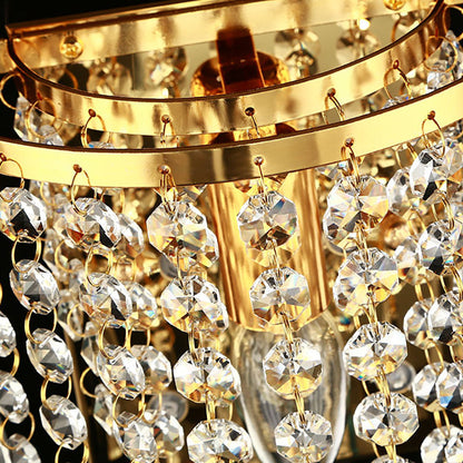 Elegant Crystal Stainless Steel Wall Sconce Lamp
