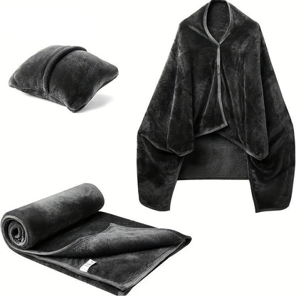 Cozy Portable Electric Travel Blanket with Pillow