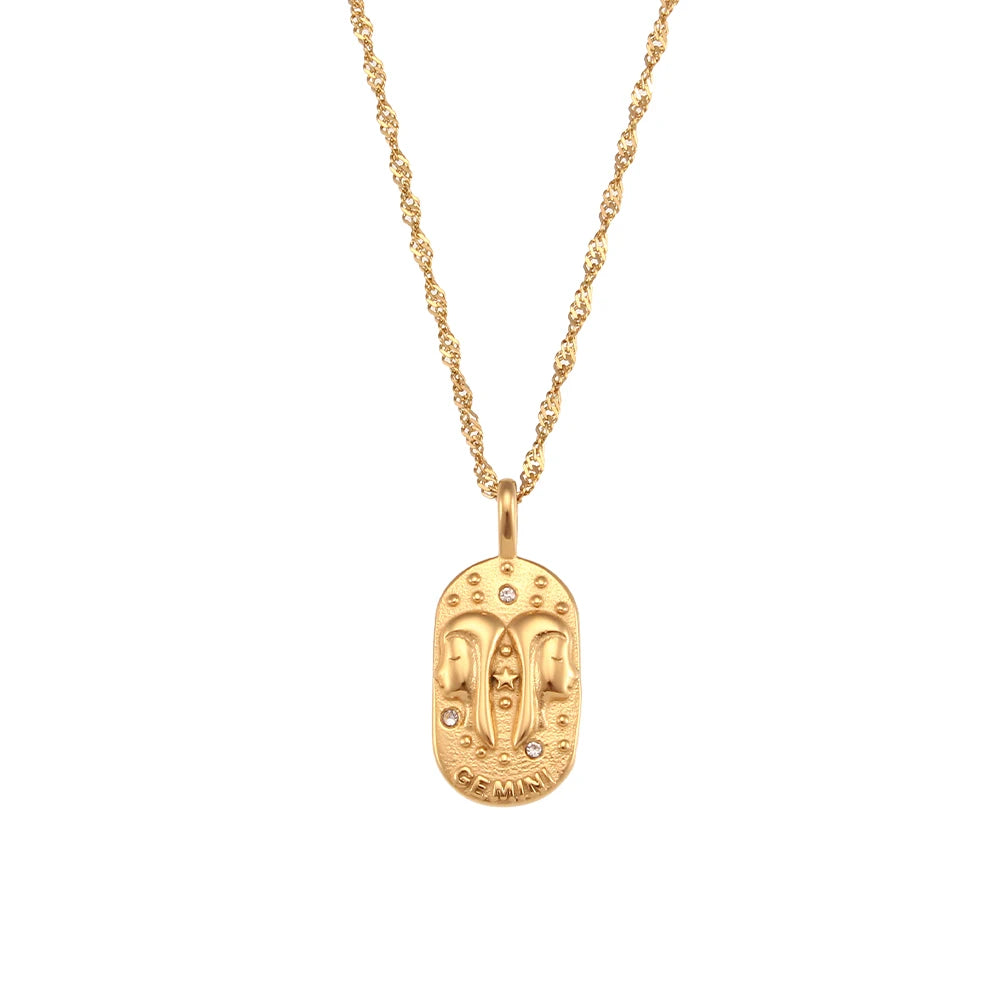 Dainty Zodiac Tarot Chain Necklace