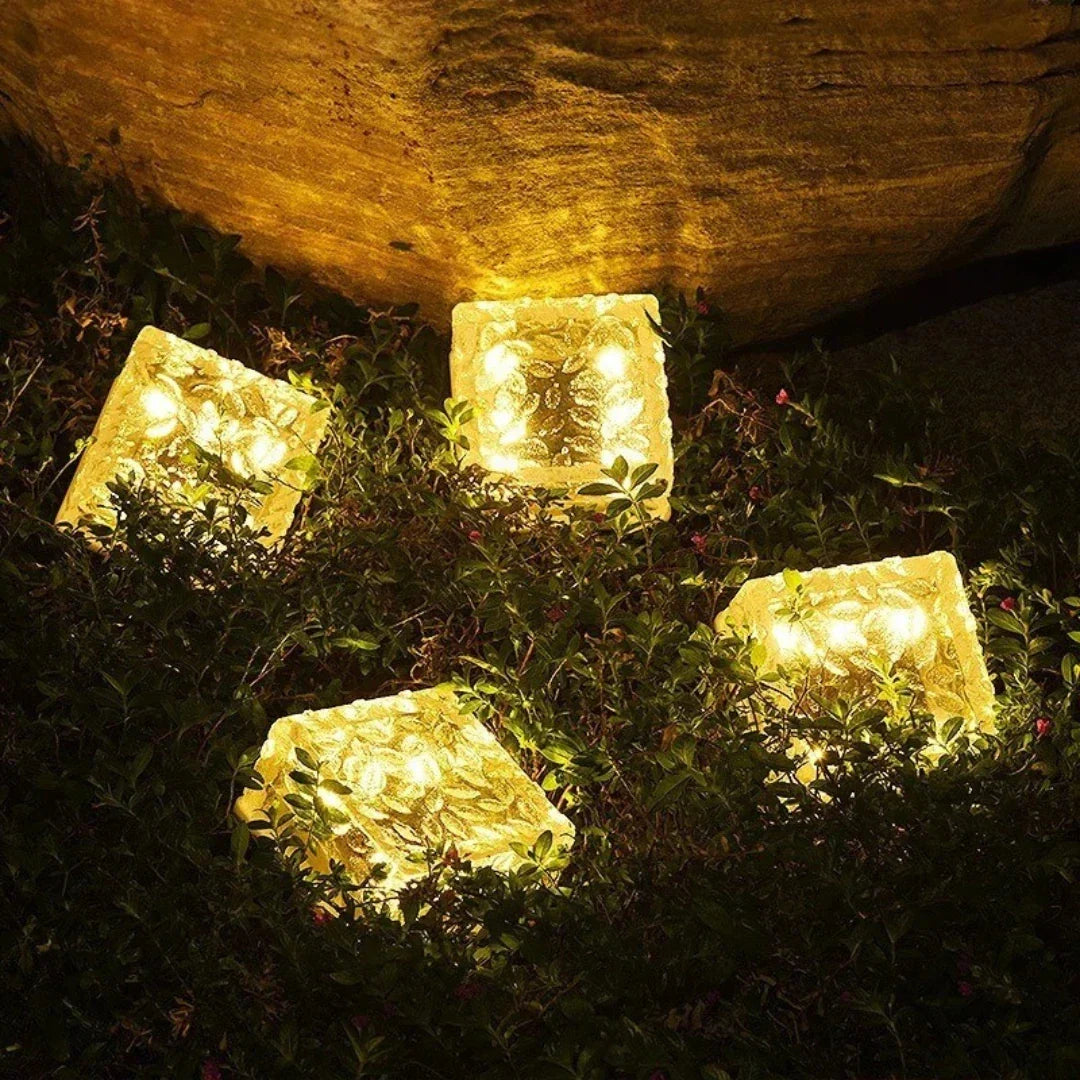 Green Solar Powered Patio Stone