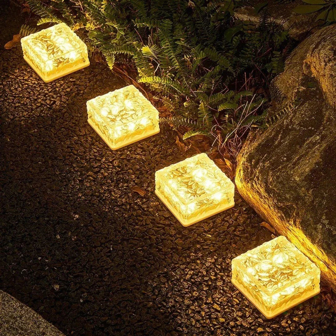 Green Solar Powered Patio Stone