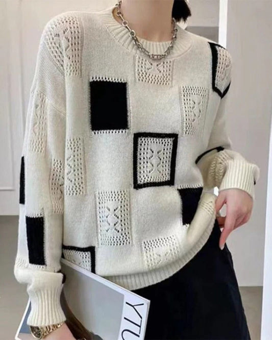 Cozy Women's Crew Neck Winter Sweater - Luxicro