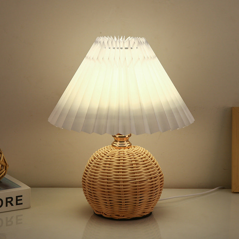 Warm Textile Shade Modern LED Table Lamp