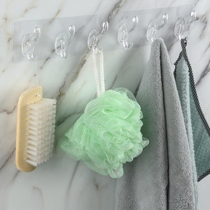 Clear 6 Hook Overdoor Storage Organizer