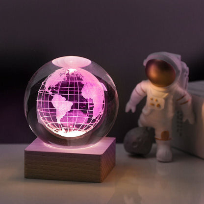Vibrant Globe Desk Lamp Night Light Decor