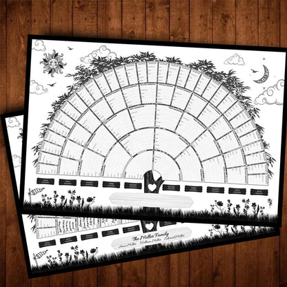 Customizable Ancestor Family Tree Wall Decor - Luxicro