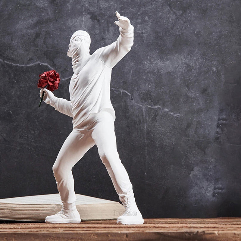 Edgy Urban Flower Art Statue